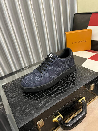 Louis Vuitton LV Custom Damier Black Rivoli Sneaker