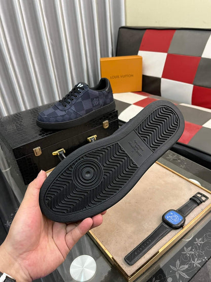 Louis Vuitton LV Custom Damier Black Rivoli Sneaker