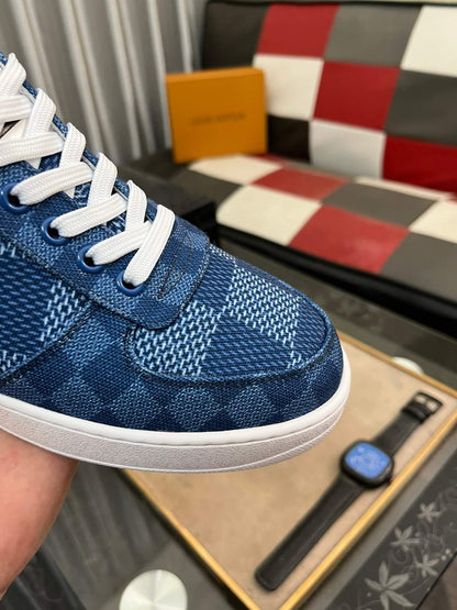 Louis Vuitton LV Custom Damier Blue Rivoli Sneaker