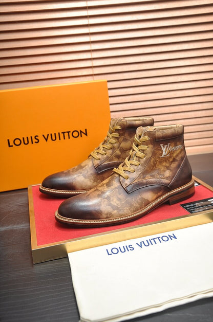 Louis Vuitton LV Custom Patina Chukka Boots