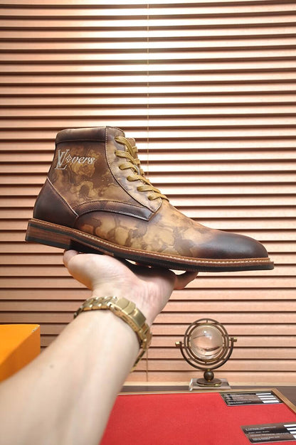 Louis Vuitton LV Custom Patina Chukka Boots