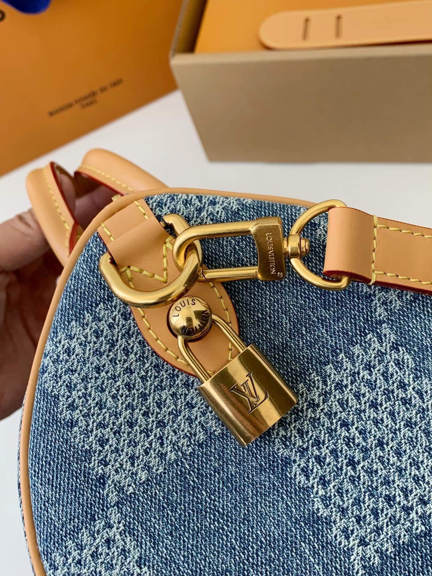 Louis Vuitton LV Damier Denim 3D Speedy Bandouliere