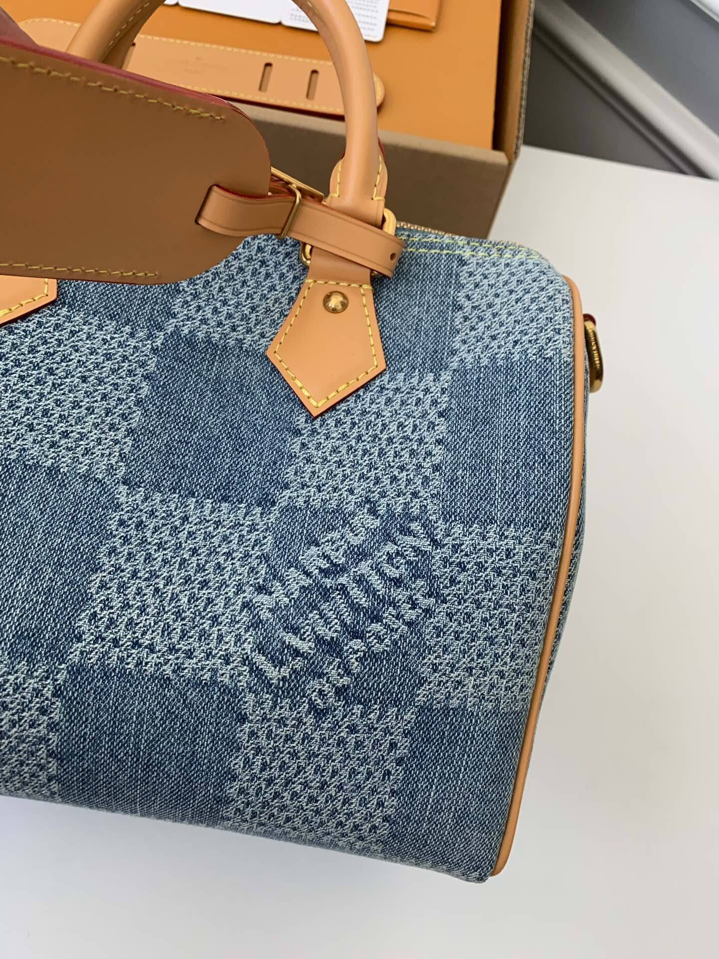 Louis vuitton speedy denim sale