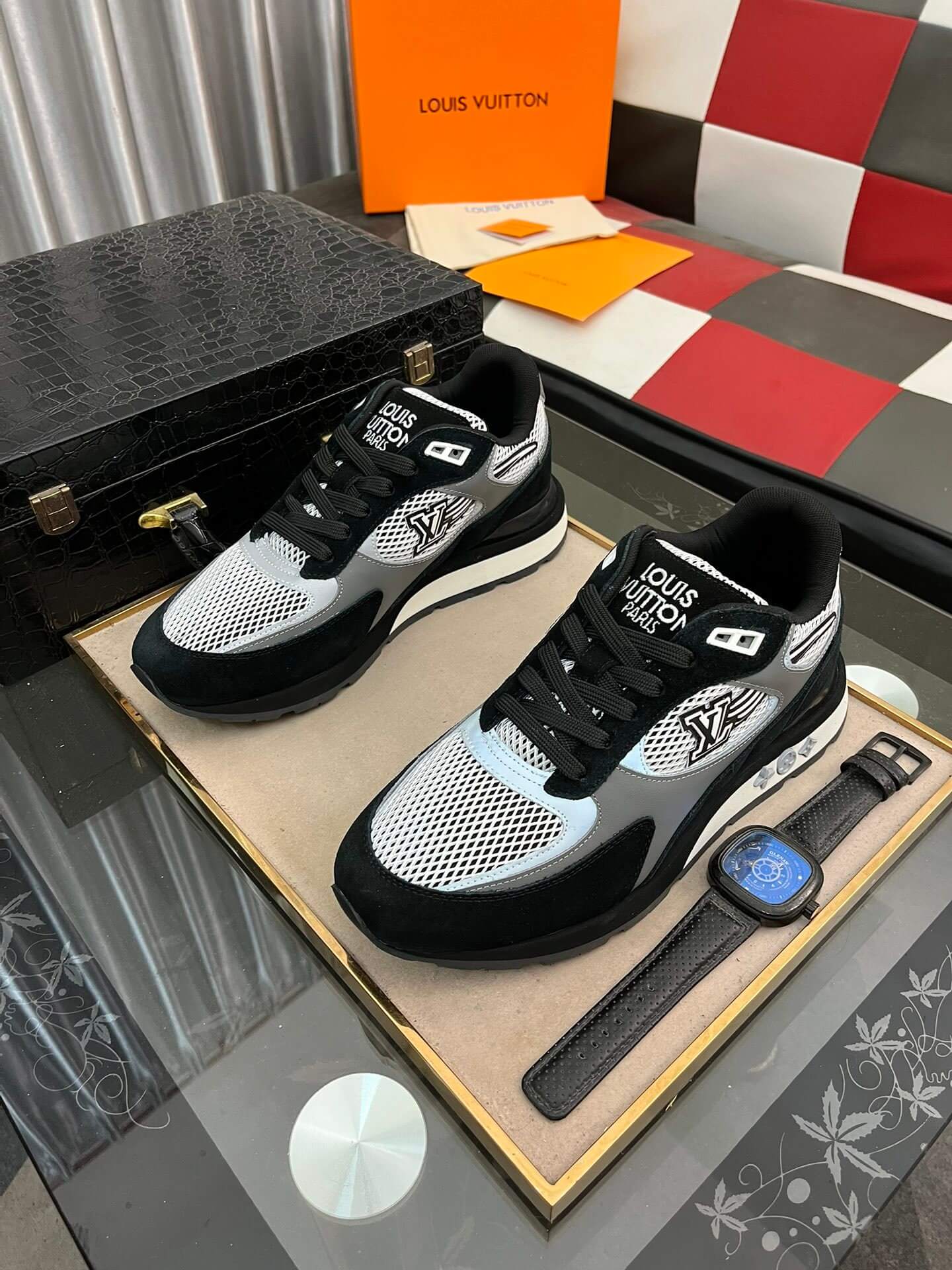 Louis Vuitton LV Drop 300 Sneaker – Black, Grey & White Tech Mesh