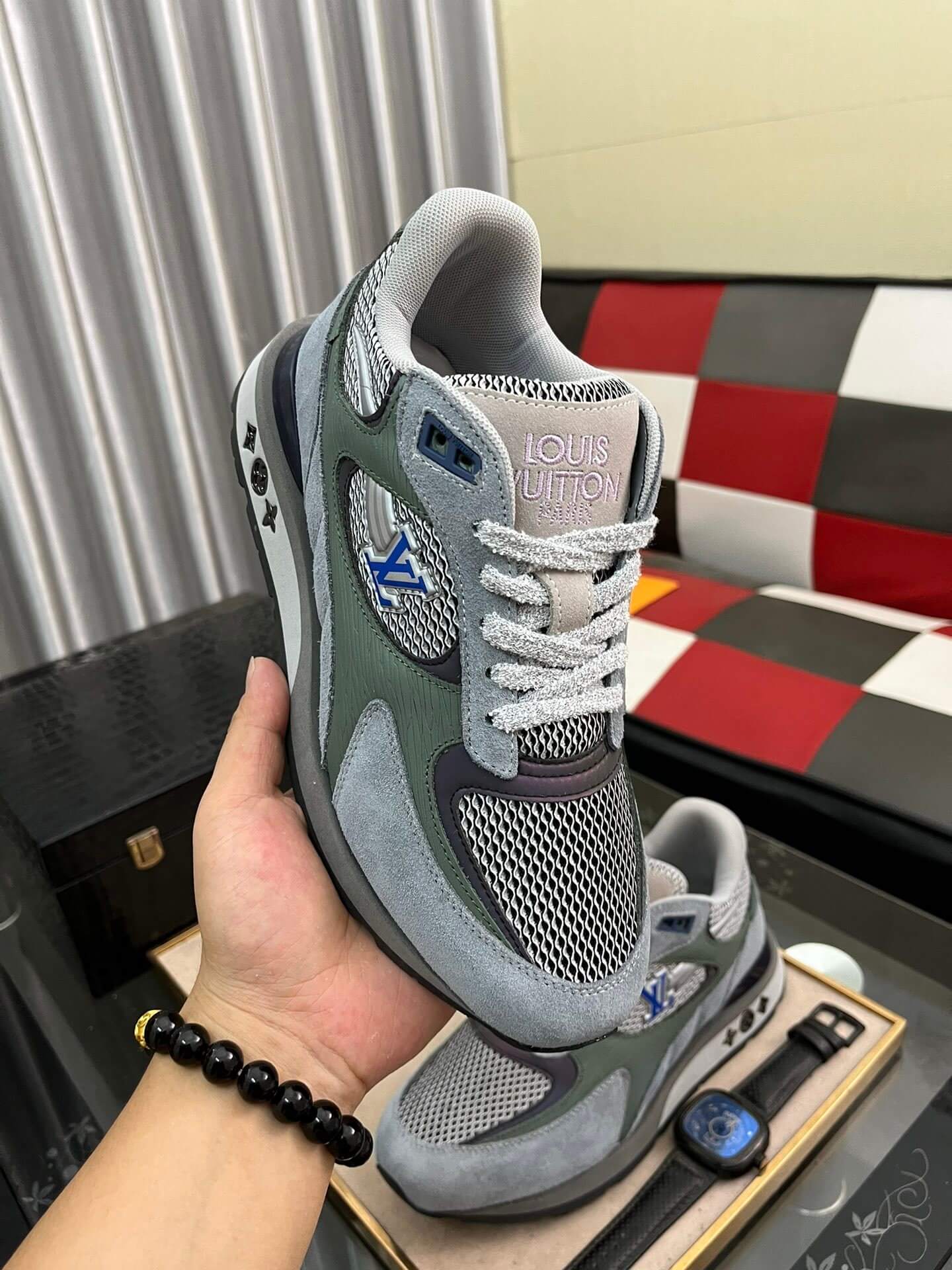 Louis Vuitton LV Drop 300 Sneaker – Grey, Sage & Blue
