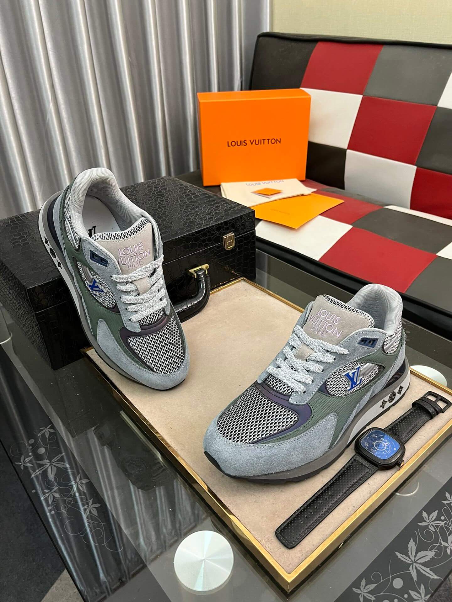 Louis Vuitton LV Drop 300 Sneaker – Grey, Sage & Blue