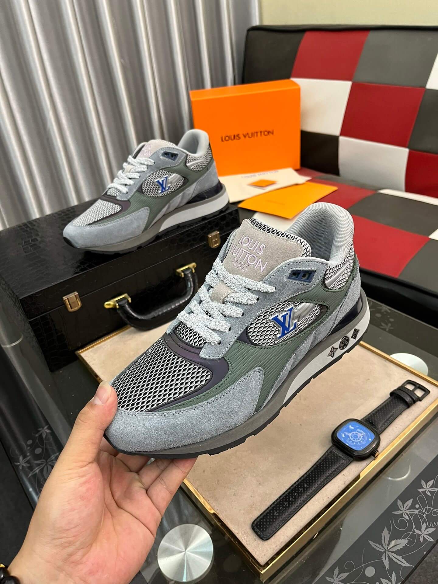 Louis Vuitton LV Drop 300 Sneaker – Grey, Sage & Blue