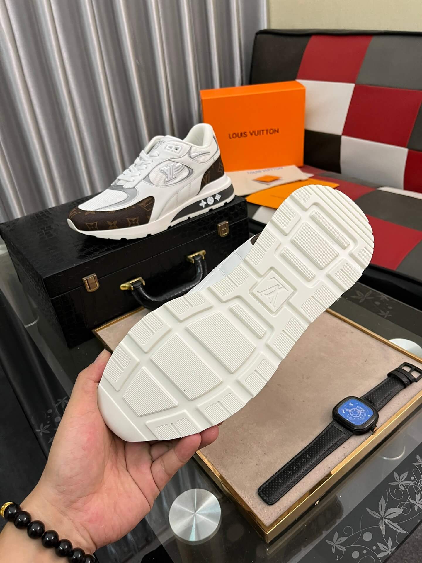 Louis Vuitton LV Drop 300 Sneaker – White Mesh & Monogram Canvas