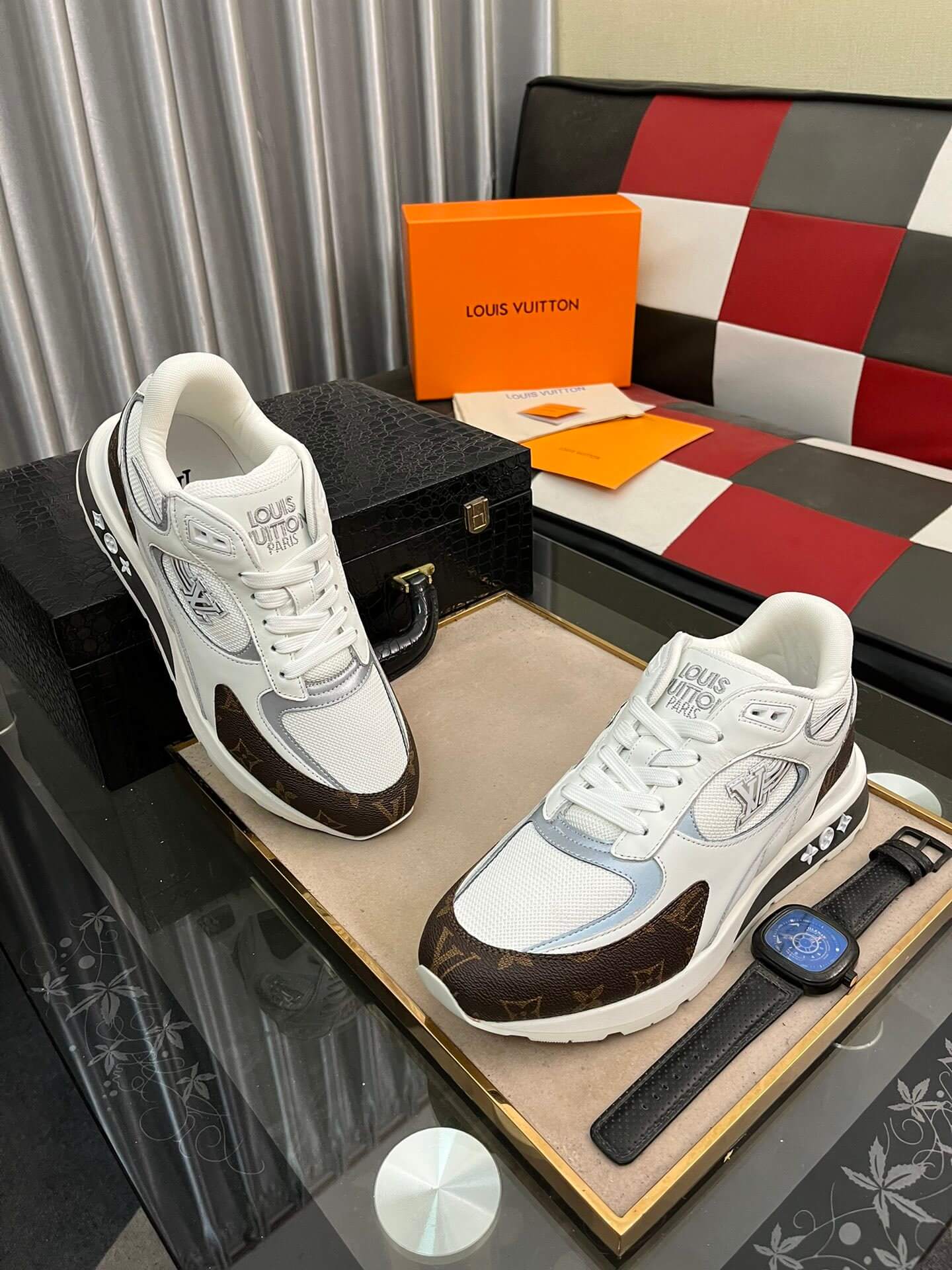 Louis Vuitton LV Drop 300 Sneaker – White Mesh & Monogram Canvas