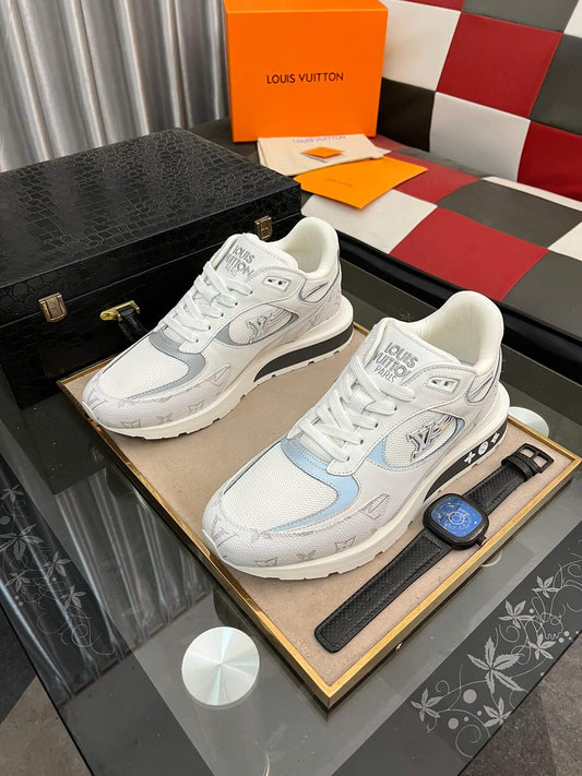 Louis Vuitton LV Drop 300 Sneaker – White & Silver Monogram White Tech