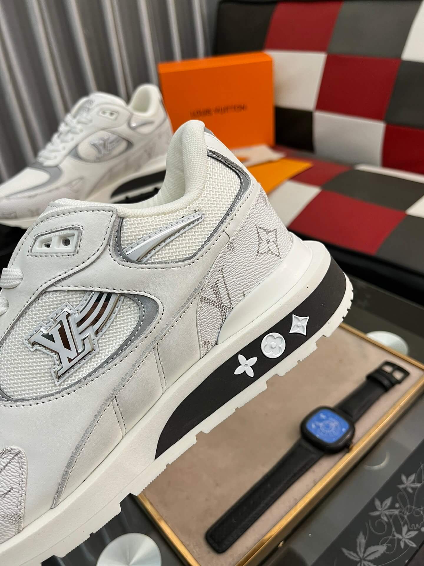 Louis Vuitton LV Drop 300 Sneaker – White & Silver Monogram White Tech