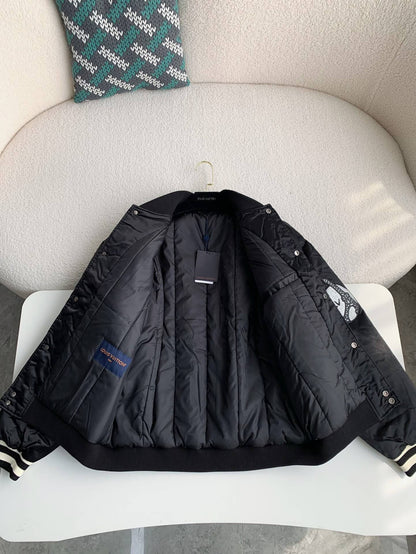 Louis Vuitton LV Embroidered Nylon Baseball Blouson Jacket