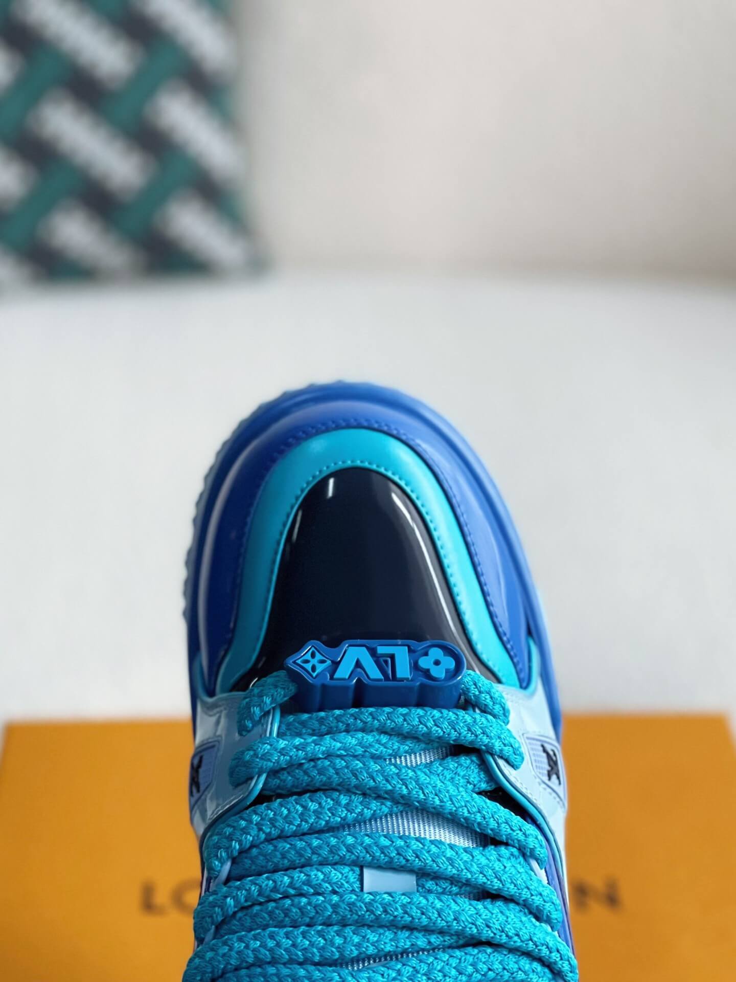 Louis Vuitton LV Maxi Trainer – Blue & Light Blue Patent Leather