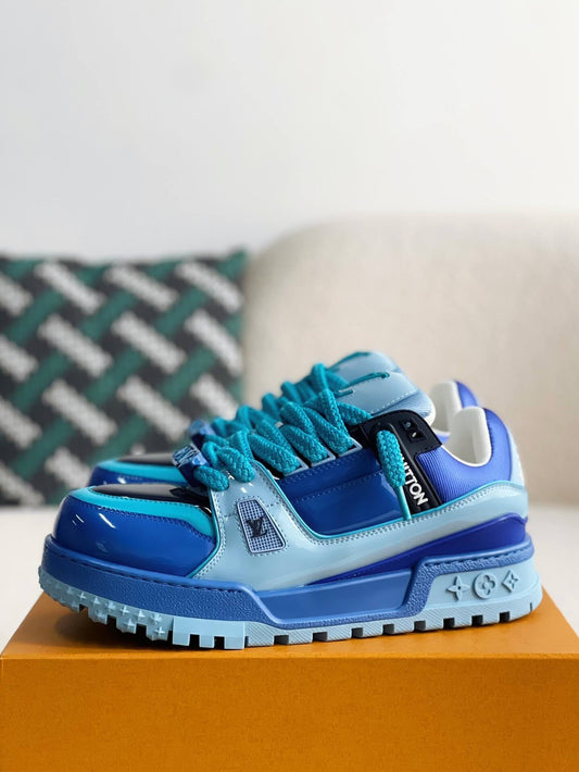 Louis Vuitton LV Maxi Trainer – Blue & Light Blue Patent Leather
