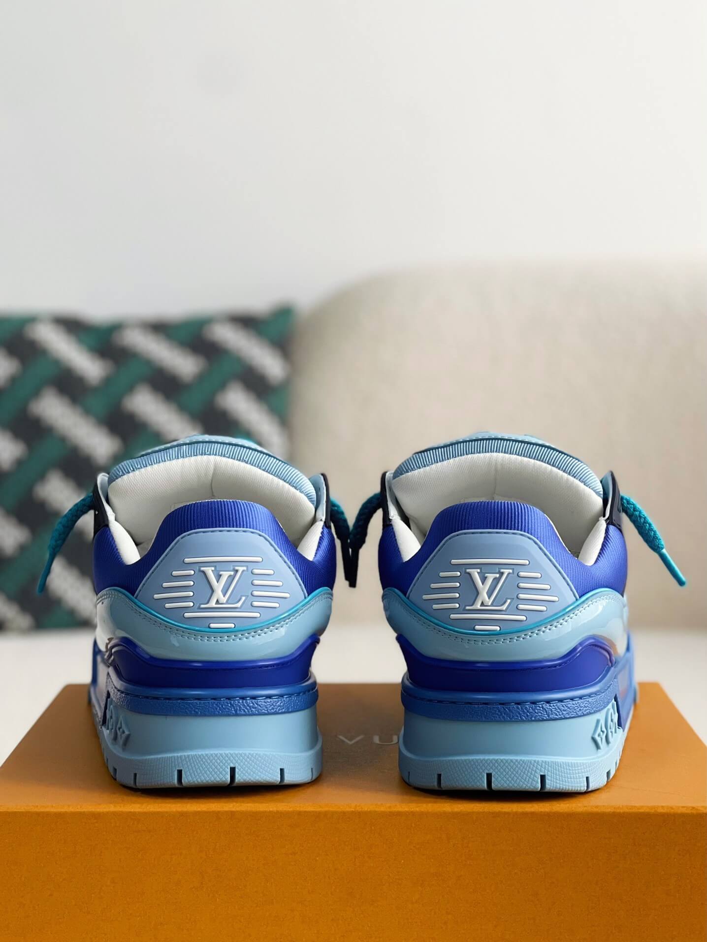 Louis Vuitton LV Maxi Trainer – Blue & Light Blue Patent Leather