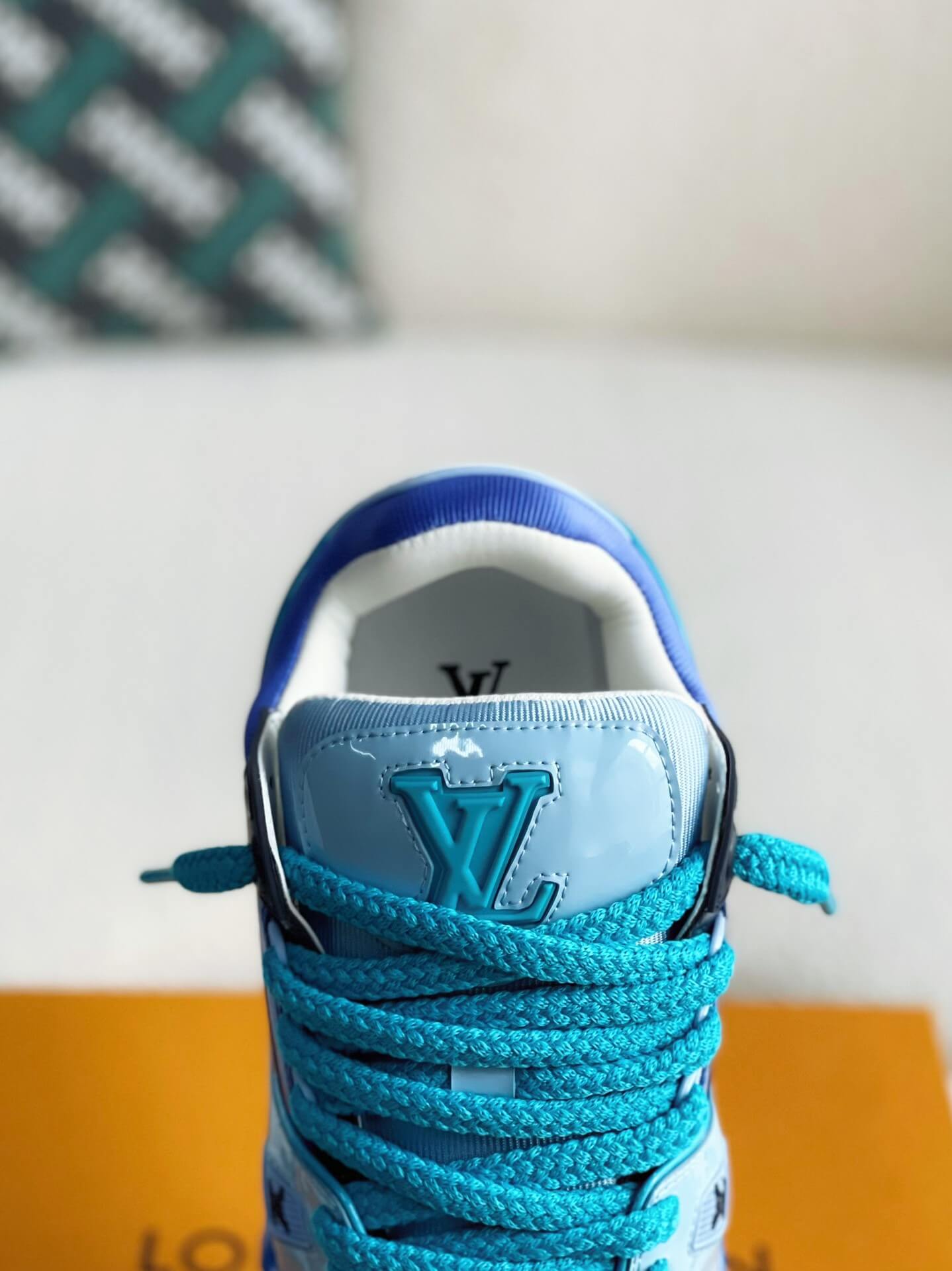 Louis Vuitton LV Maxi Trainer – Blue & Light Blue Patent Leather