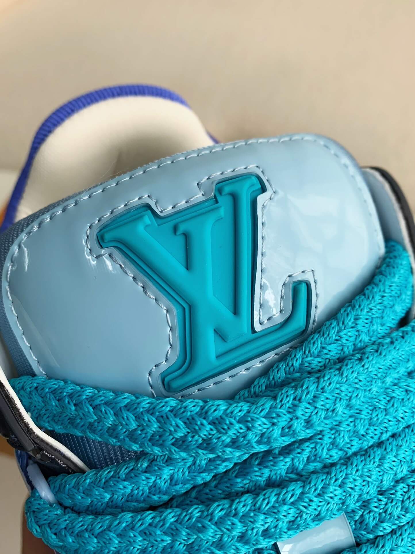 Louis Vuitton LV Maxi Trainer – Blue & Light Blue Patent Leather