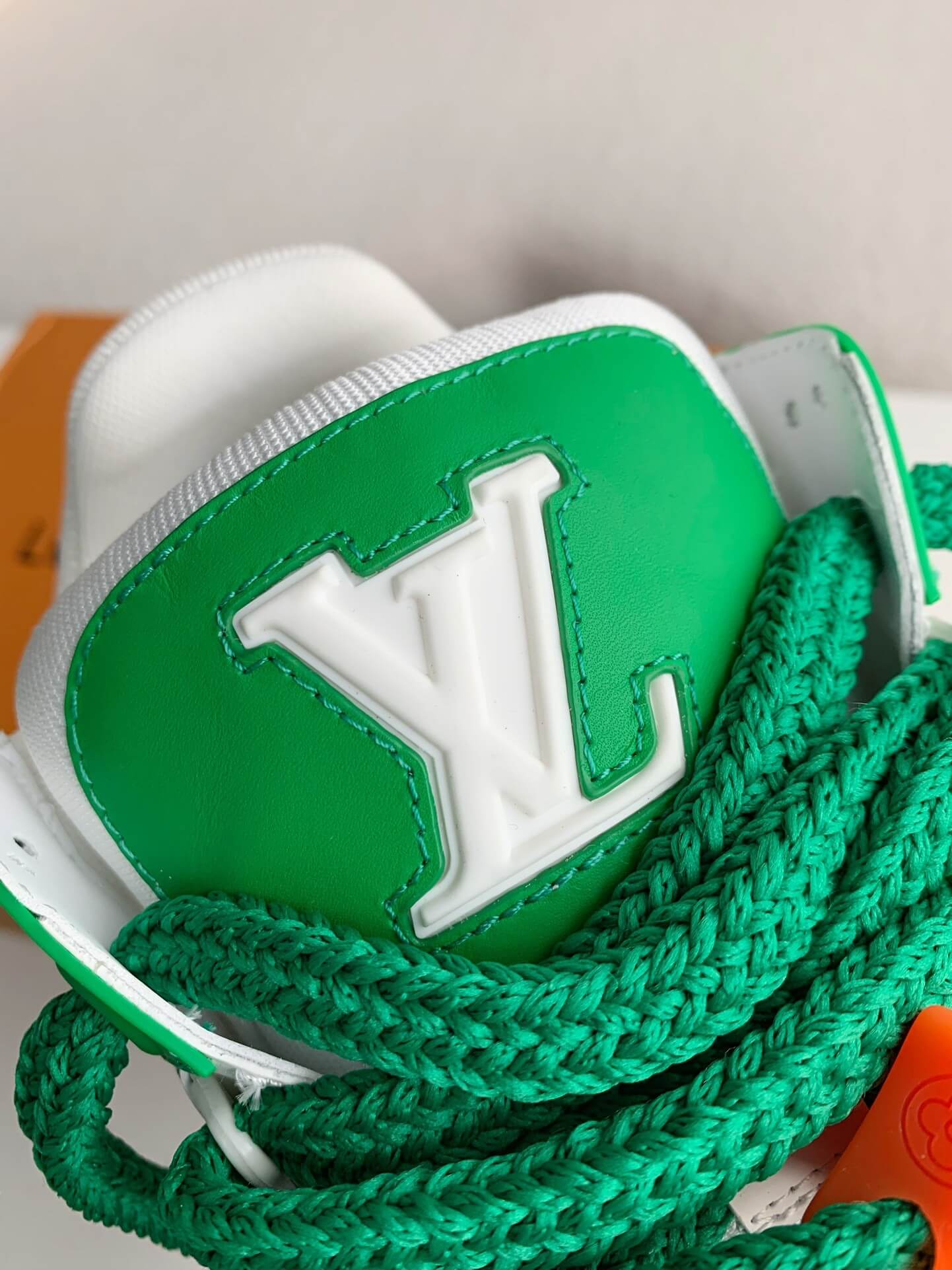 Louis Vuitton LV Maxi Trainer – Green & White Calf Leather with