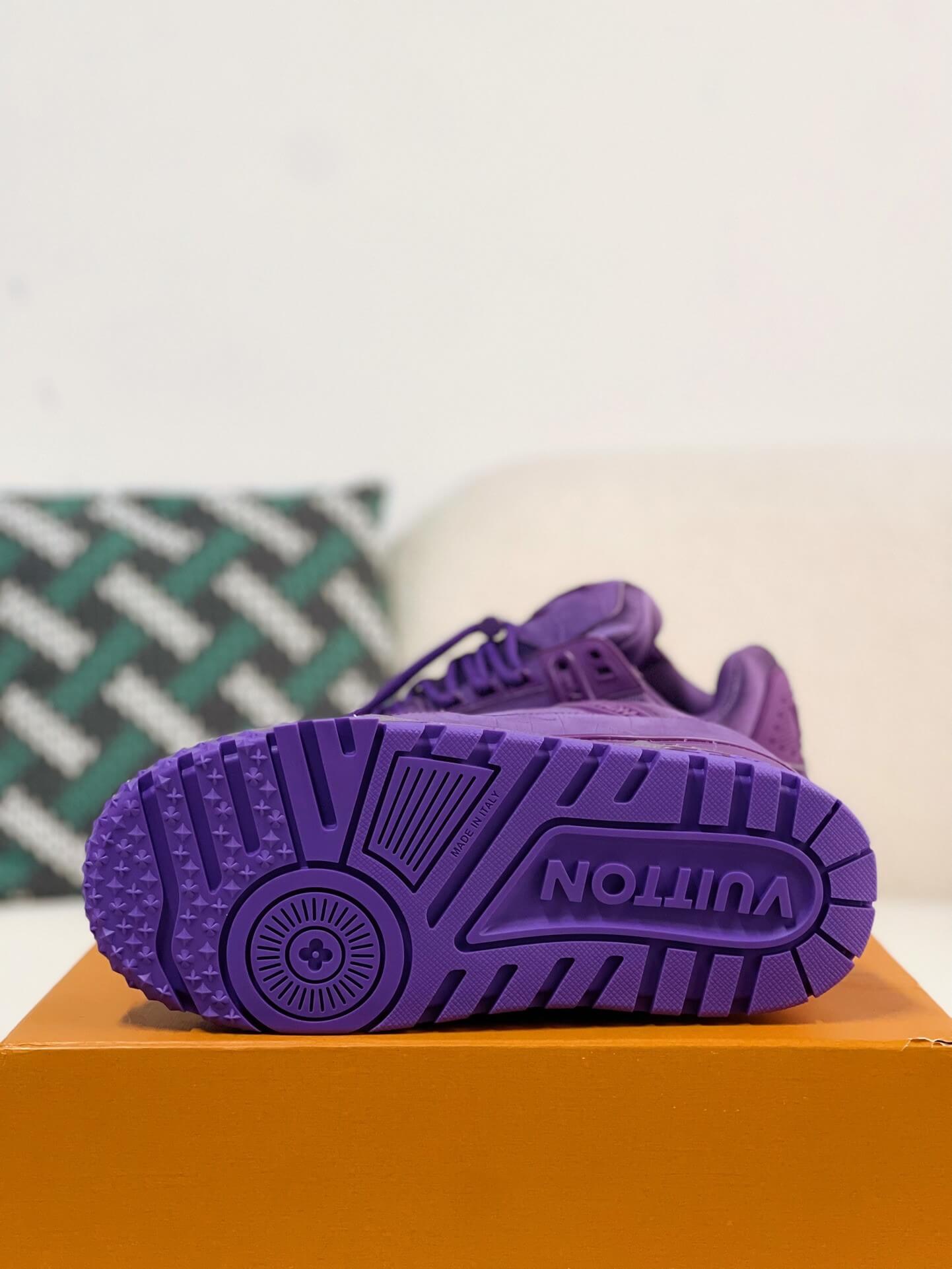 Louis Vuitton LV Maxi Trainer – Purple Croc-Effect Leather