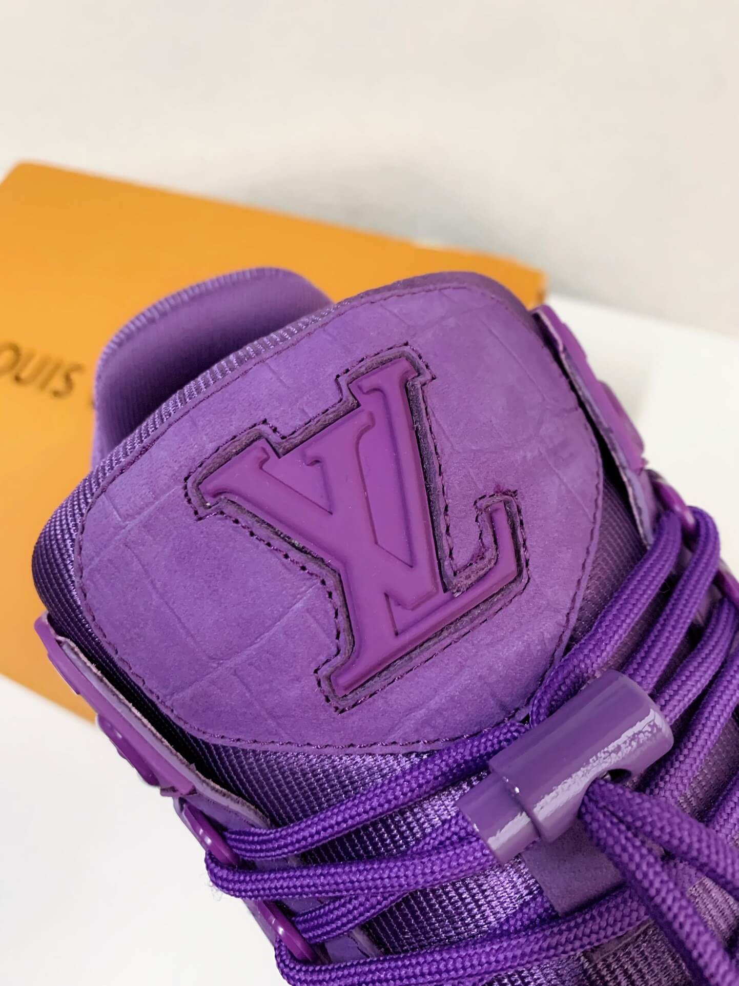 Louis Vuitton LV Maxi Trainer – Purple Croc-Effect Leather