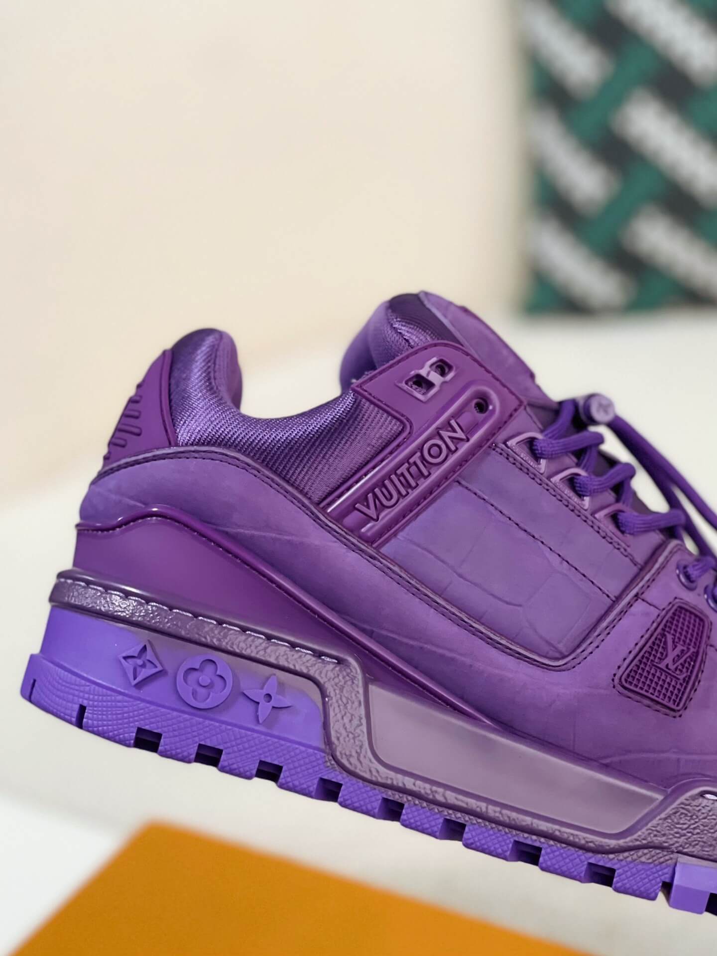 Louis Vuitton LV Maxi Trainer – Purple Croc-Effect Leather