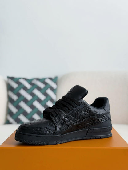 Louis Vuitton LV Monogram Trainer All Black Sneaker