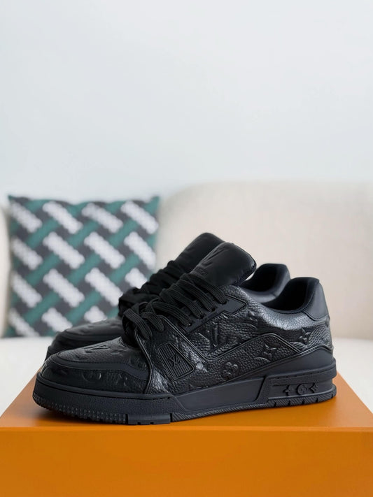 Louis Vuitton LV Monogram Trainer All Black Sneaker