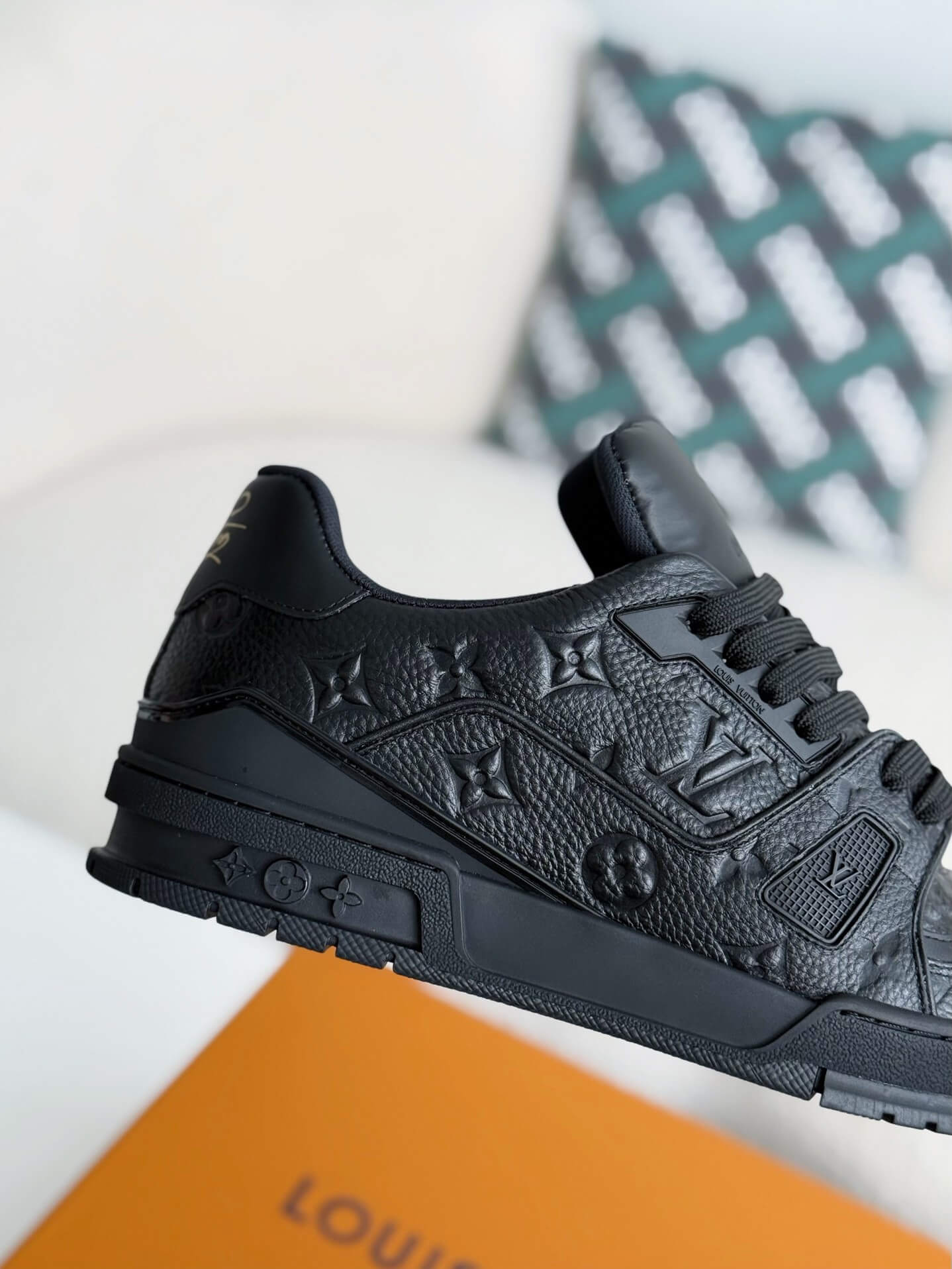 Louis Vuitton LV Monogram Trainer All Black Sneaker