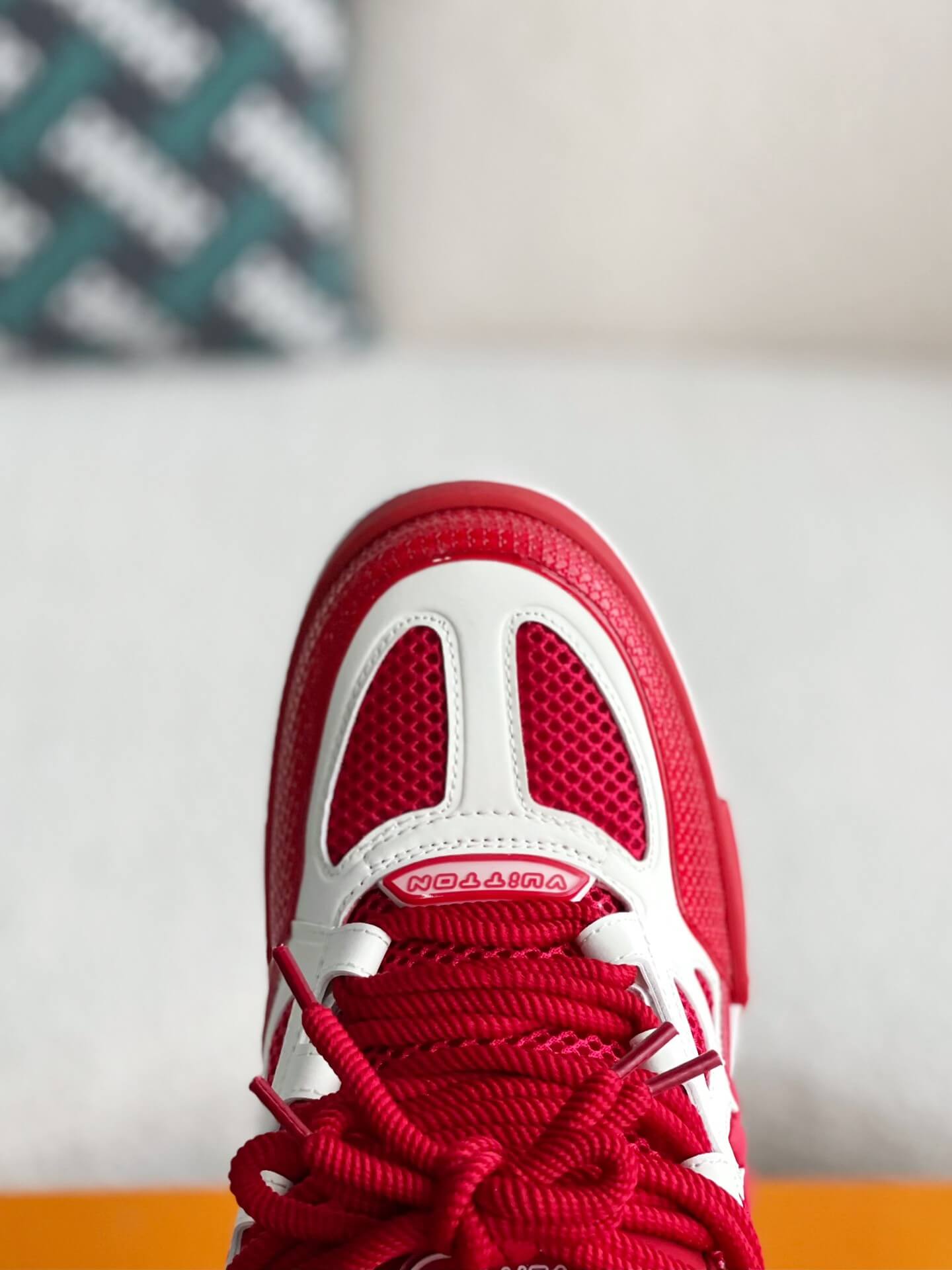 Louis Vuitton LV Skate Sneaker Red White – HolloShoe