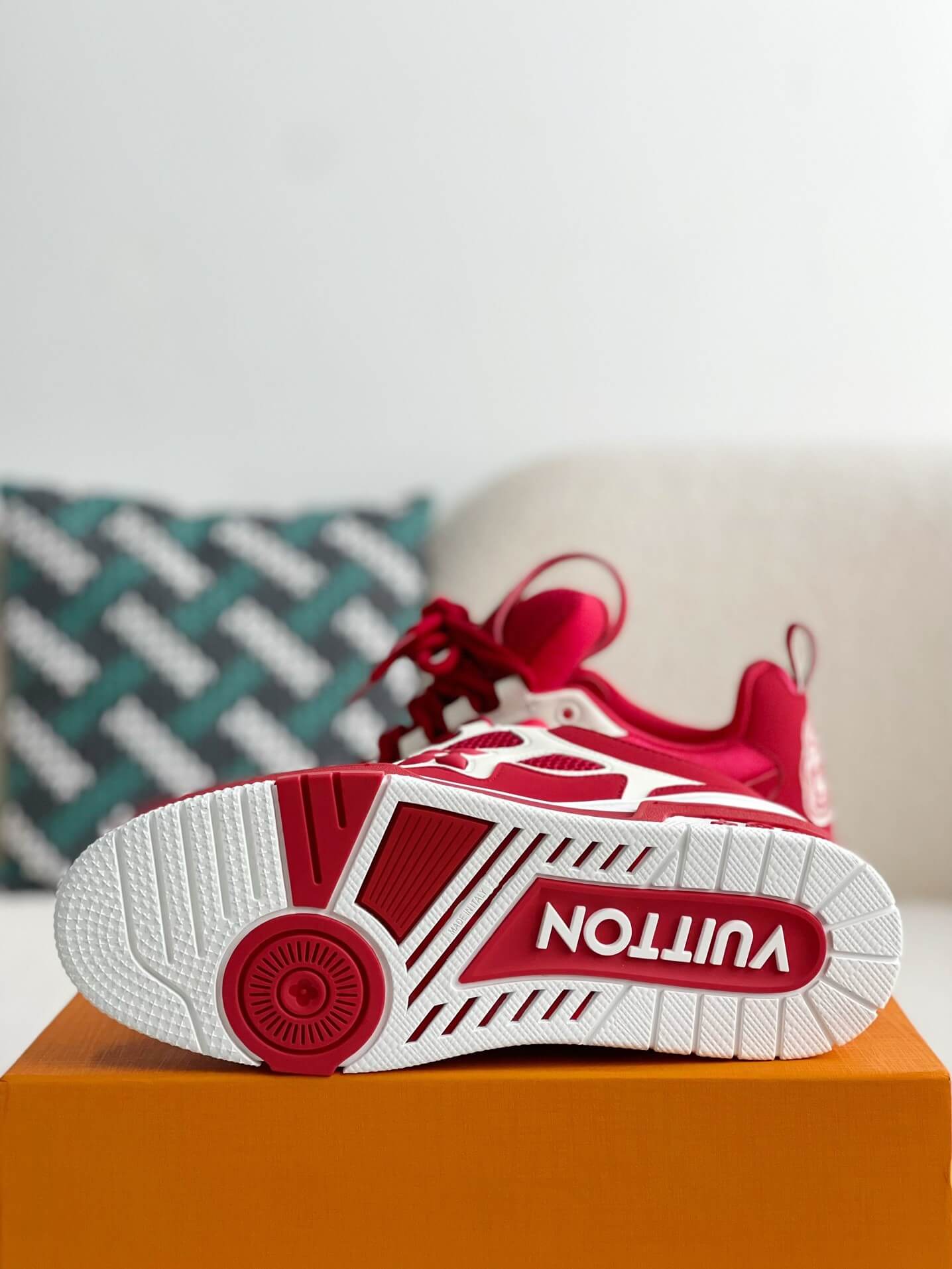 Louis Vuitton LV Skate Sneaker Red White – Hollo Shoe
