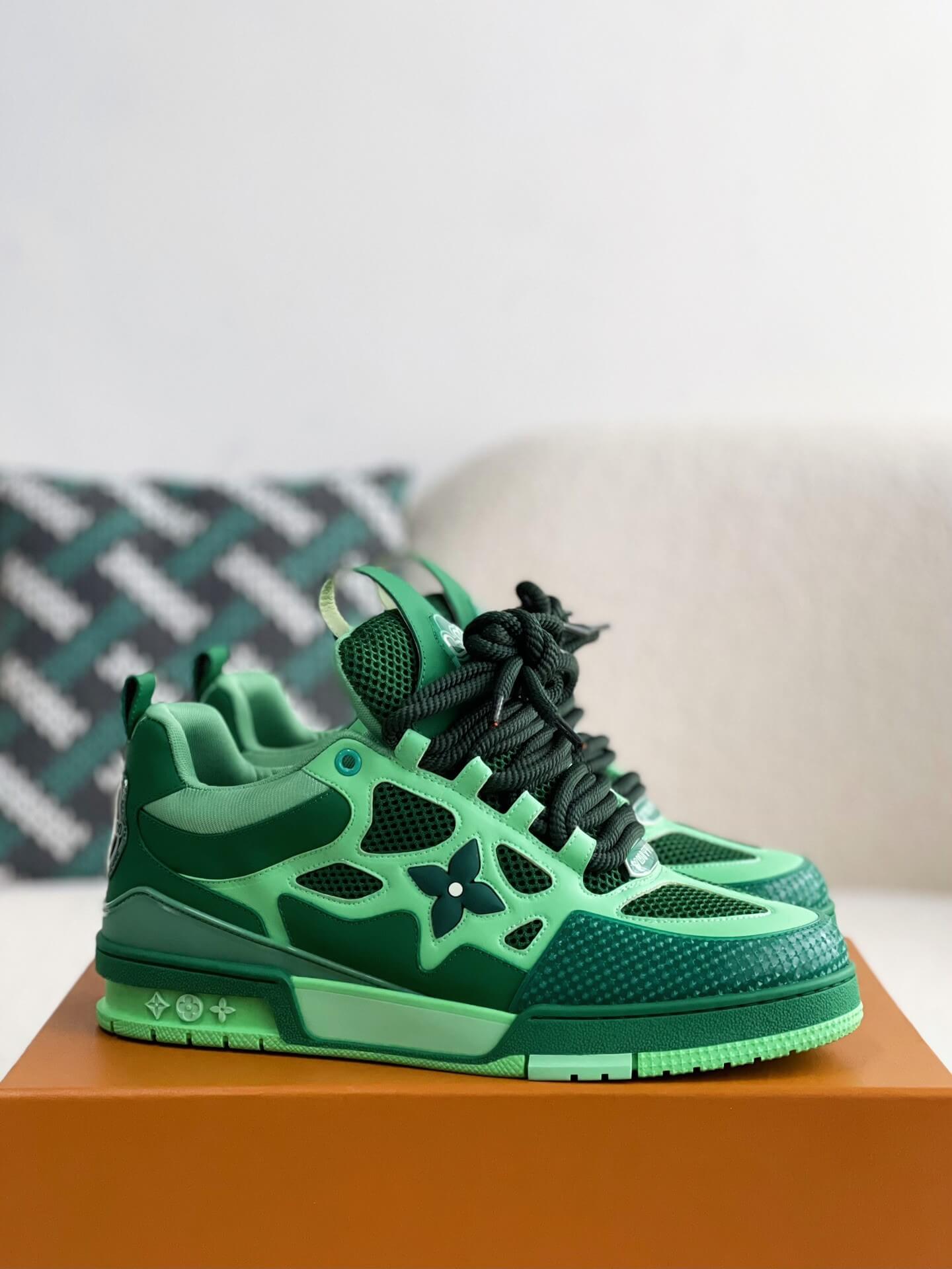 Louis Vuitton LV Skate Sneaker – Green Multi-Tone Technical Mesh