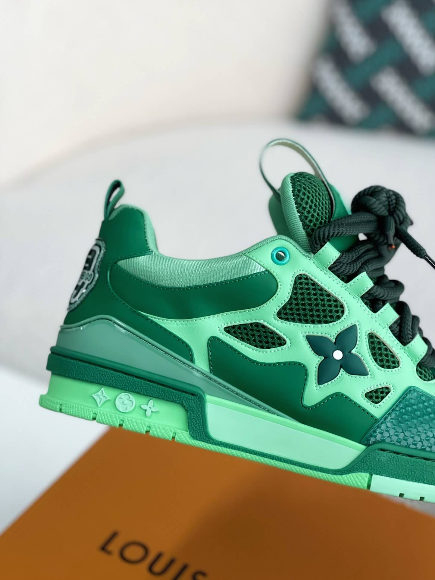 Louis Vuitton LV Skate Sneaker – Green Multi-Tone Technical Mesh