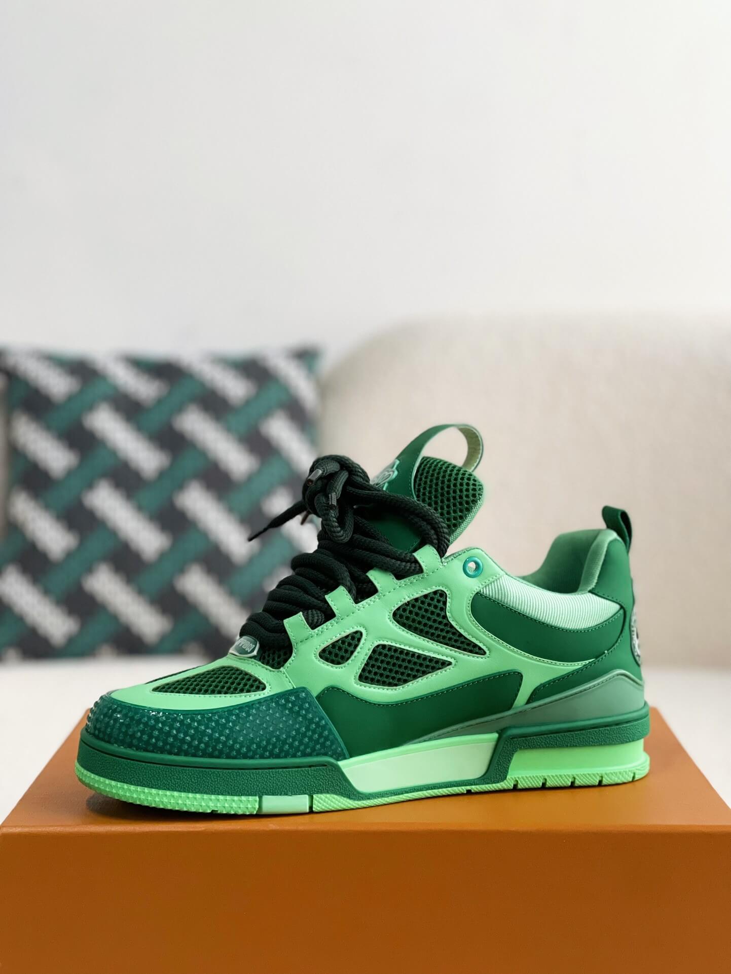 Louis Vuitton LV Skate Sneaker – Green Multi-Tone Technical Mesh