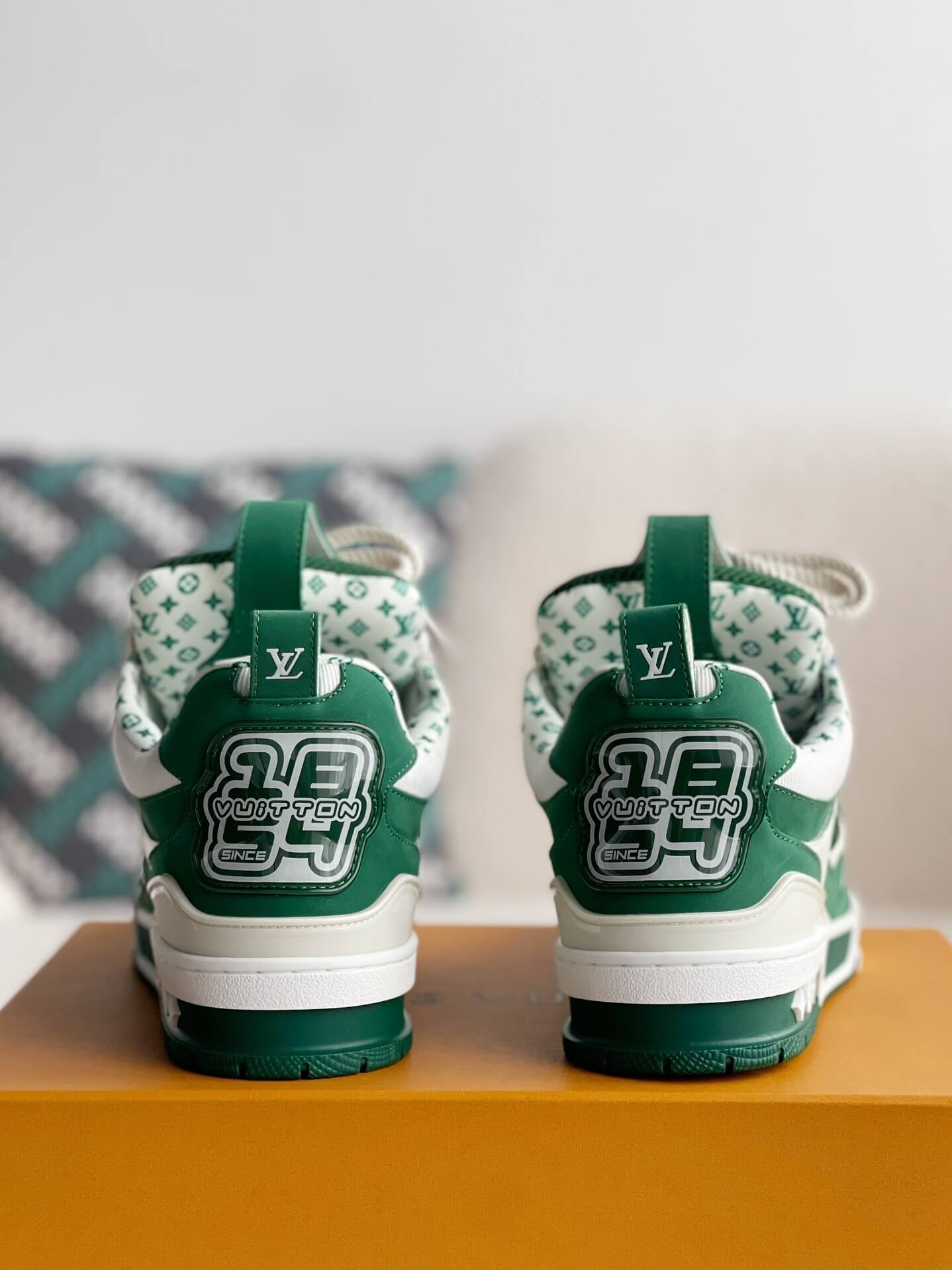 Louis Vuitton LV Skate Sneaker – Green & White Monogram Technical Mesh