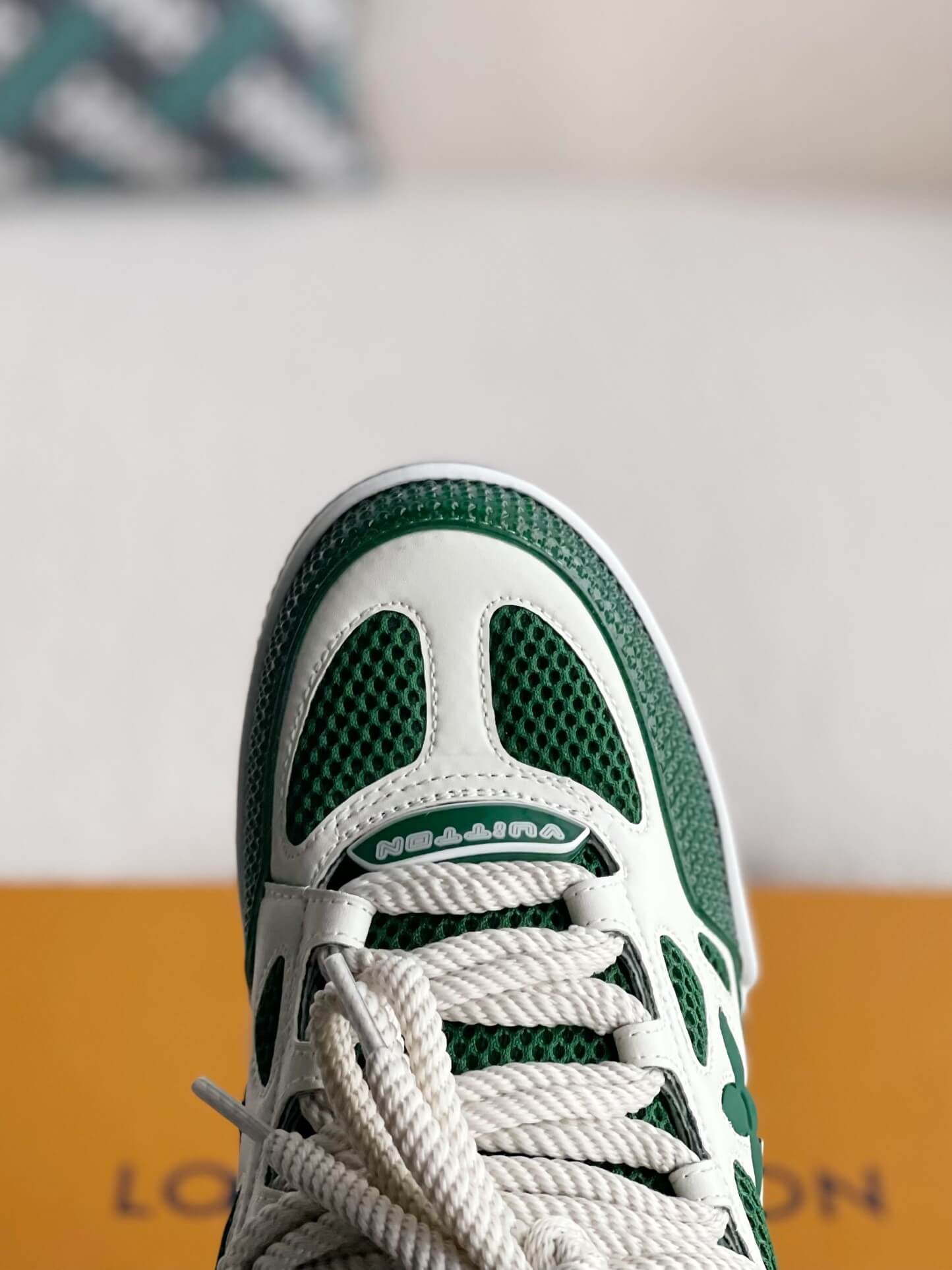 Louis Vuitton LV Skate Sneaker – Green & White Monogram Technical Mesh