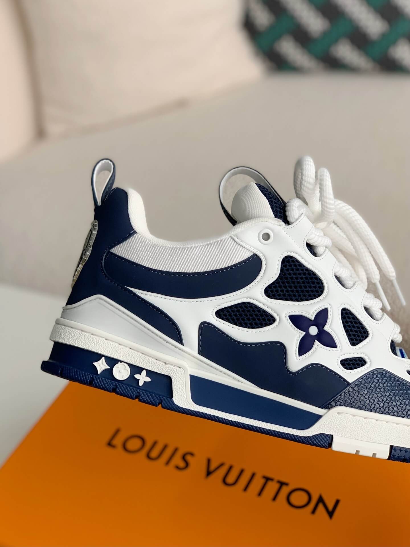 Louis Vuittonho⭐︎⭐︎スニーカーM Louis Vuitton LV Skate Sneaker 'Marine White' – HolloShoe
