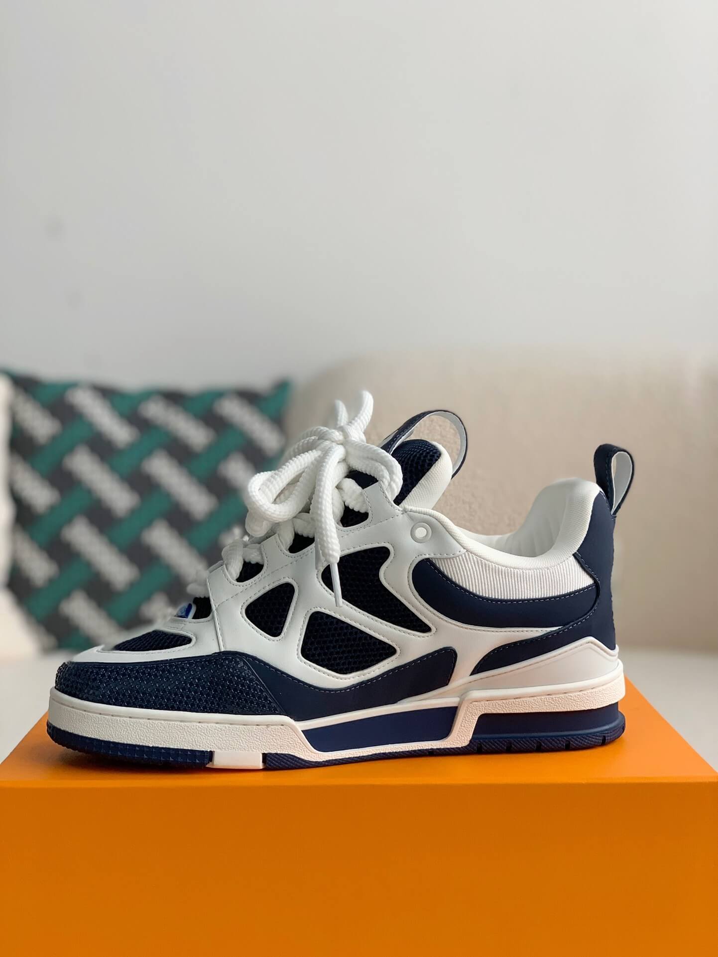 Louis Vuitton LV Skate Sneaker 'Marine White' – HolloShoe