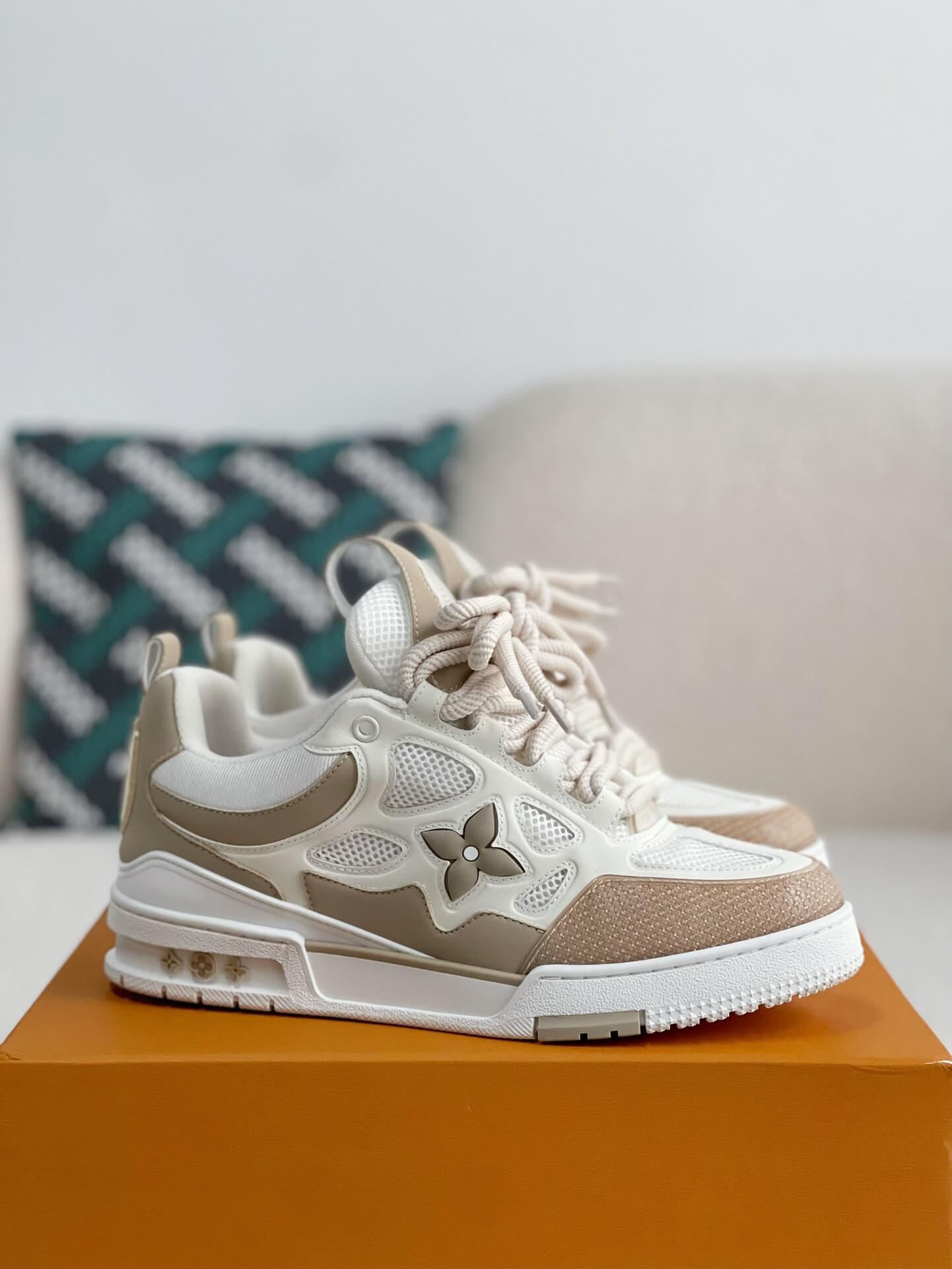 Louis Vuitton LV Skate Trainer Beige White Sneaker