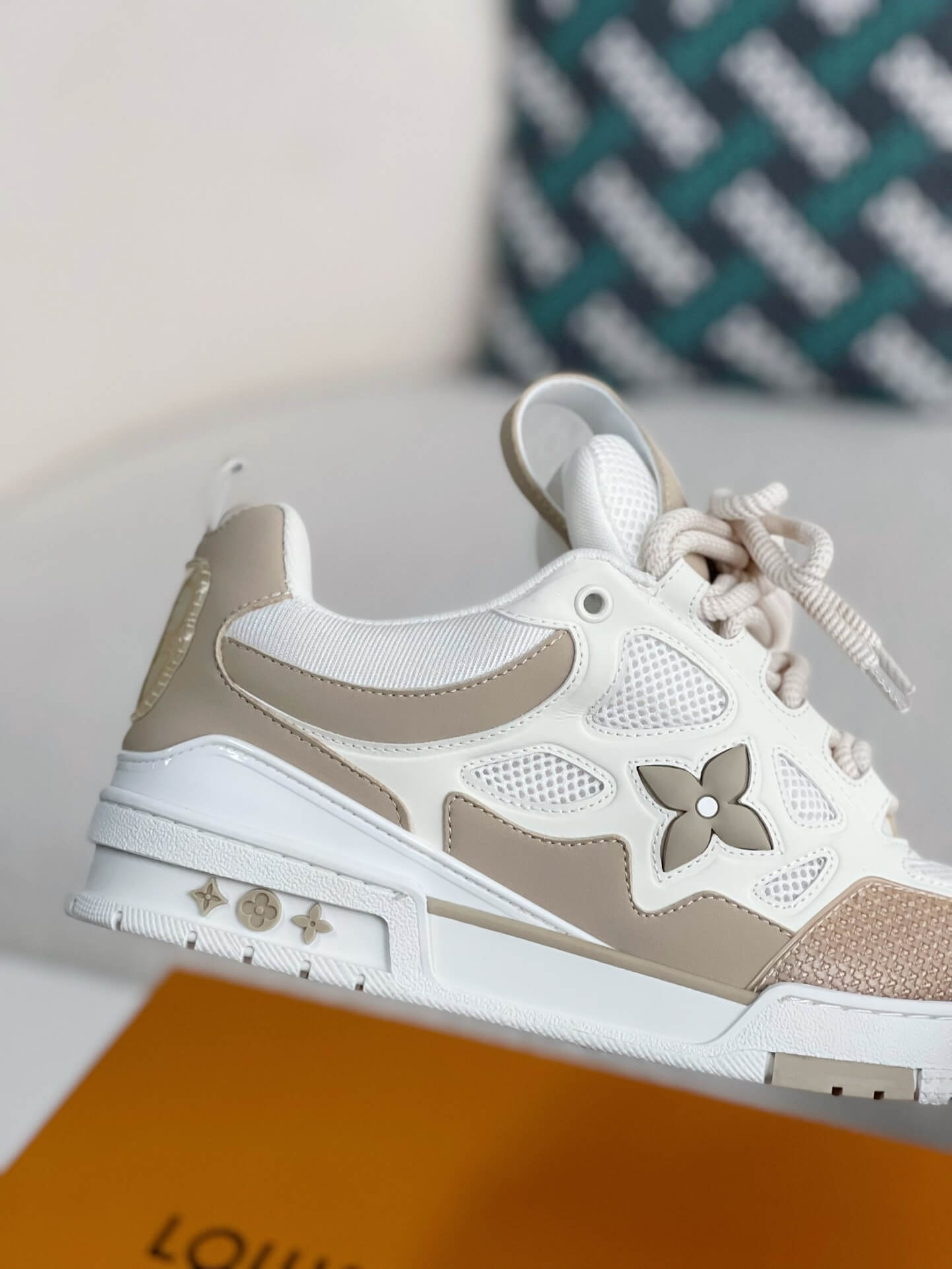 Louis Vuitton LV Skate Trainer Beige White Sneaker