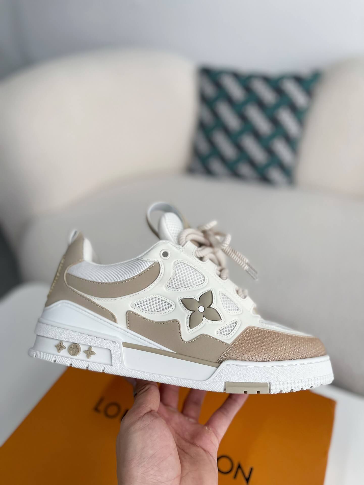 Louis Vuitton LV Skate Trainer Beige White Sneaker – Hollo Shoe