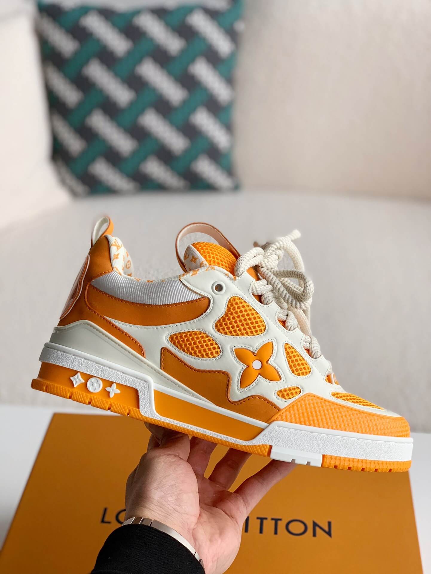 Louis Vuitton LV Skate Sneaker 'Orange White' – Hollo Shoe