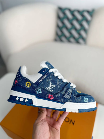 Louis Vuitton LV Trainer Blue Denim Sneaker