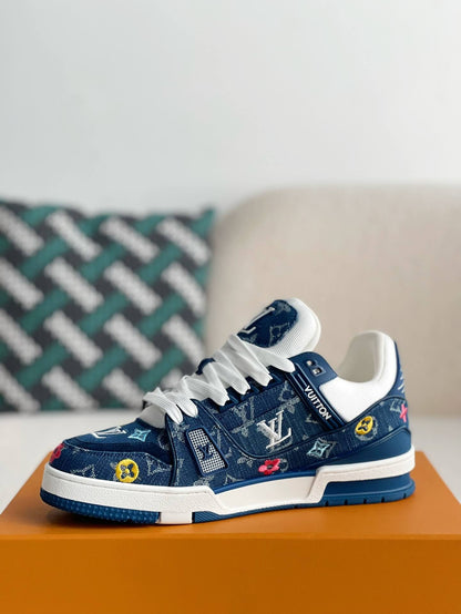 Louis Vuitton LV Trainer Blue Denim Sneaker