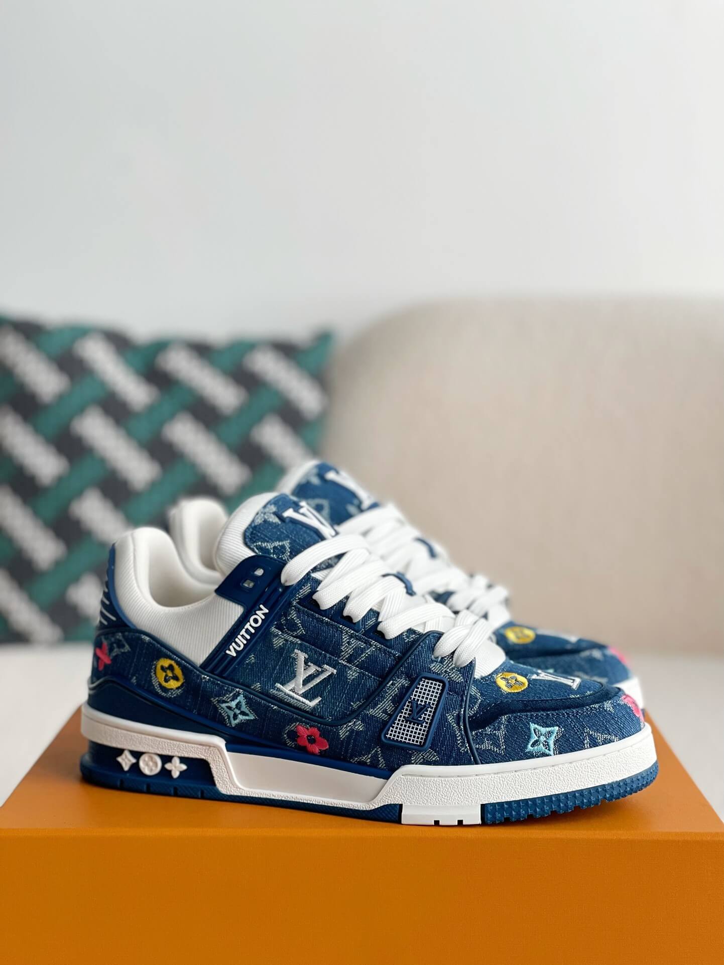 Louis Vuitton LV Trainer Blue Denim Sneaker