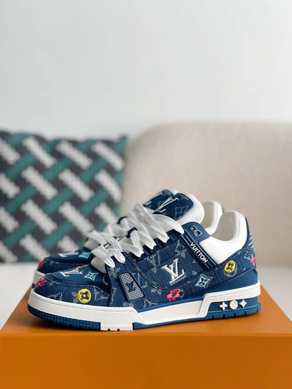 Louis Vuitton LV Trainer Blue Denim Sneaker