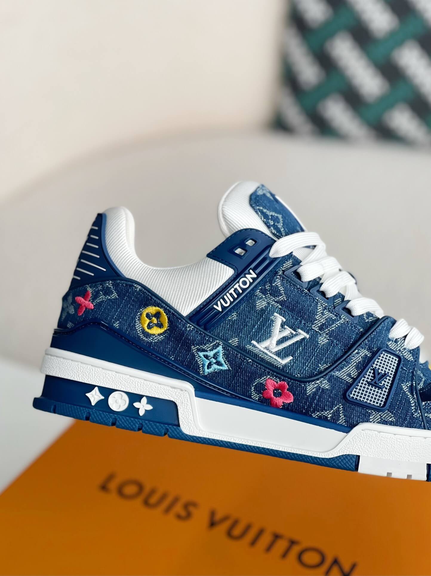 Louis Vuitton LV Trainer Blue Denim Sneaker