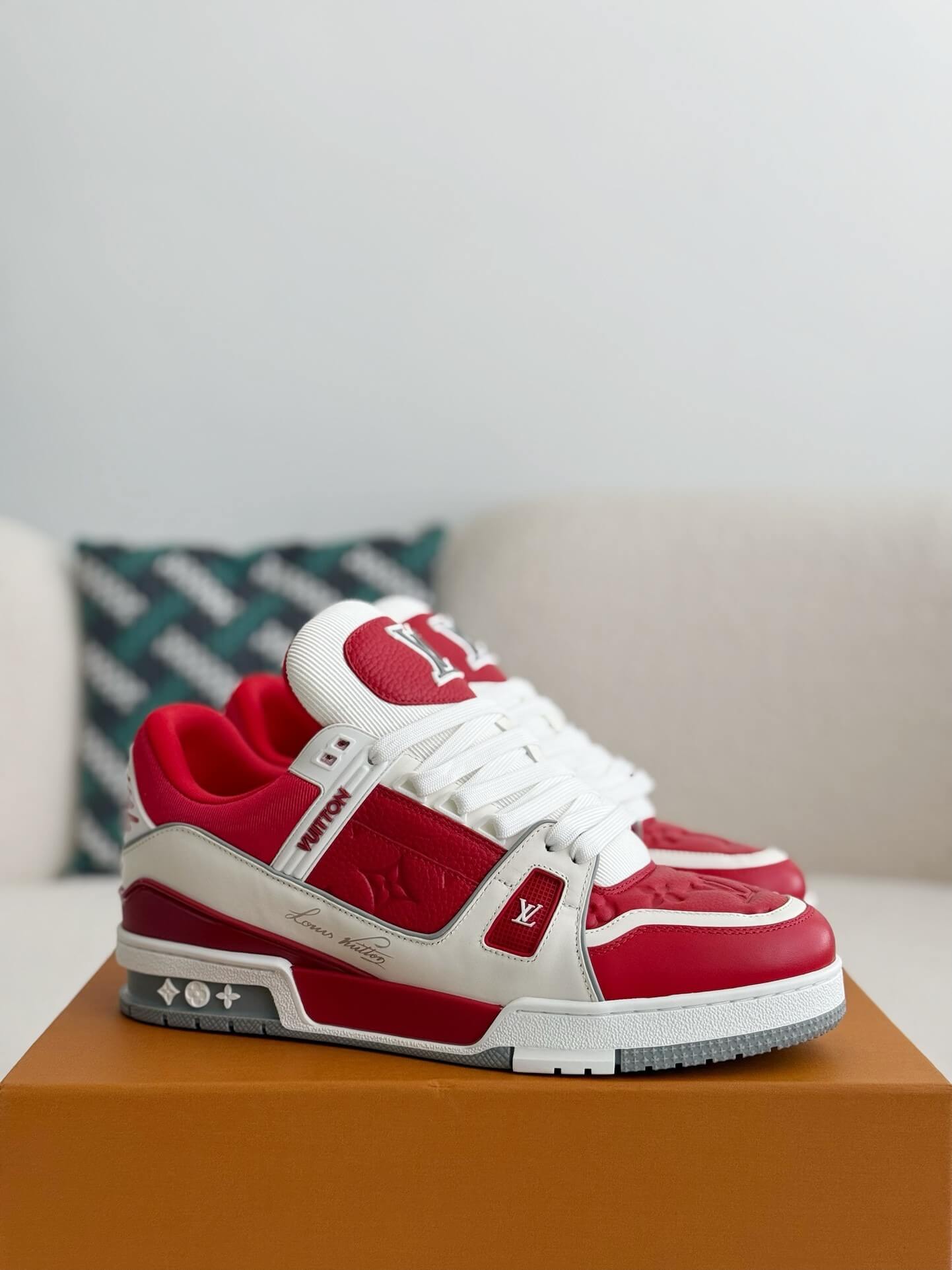 Louis Vuitton LV Trainer Bold Red White Sneaker