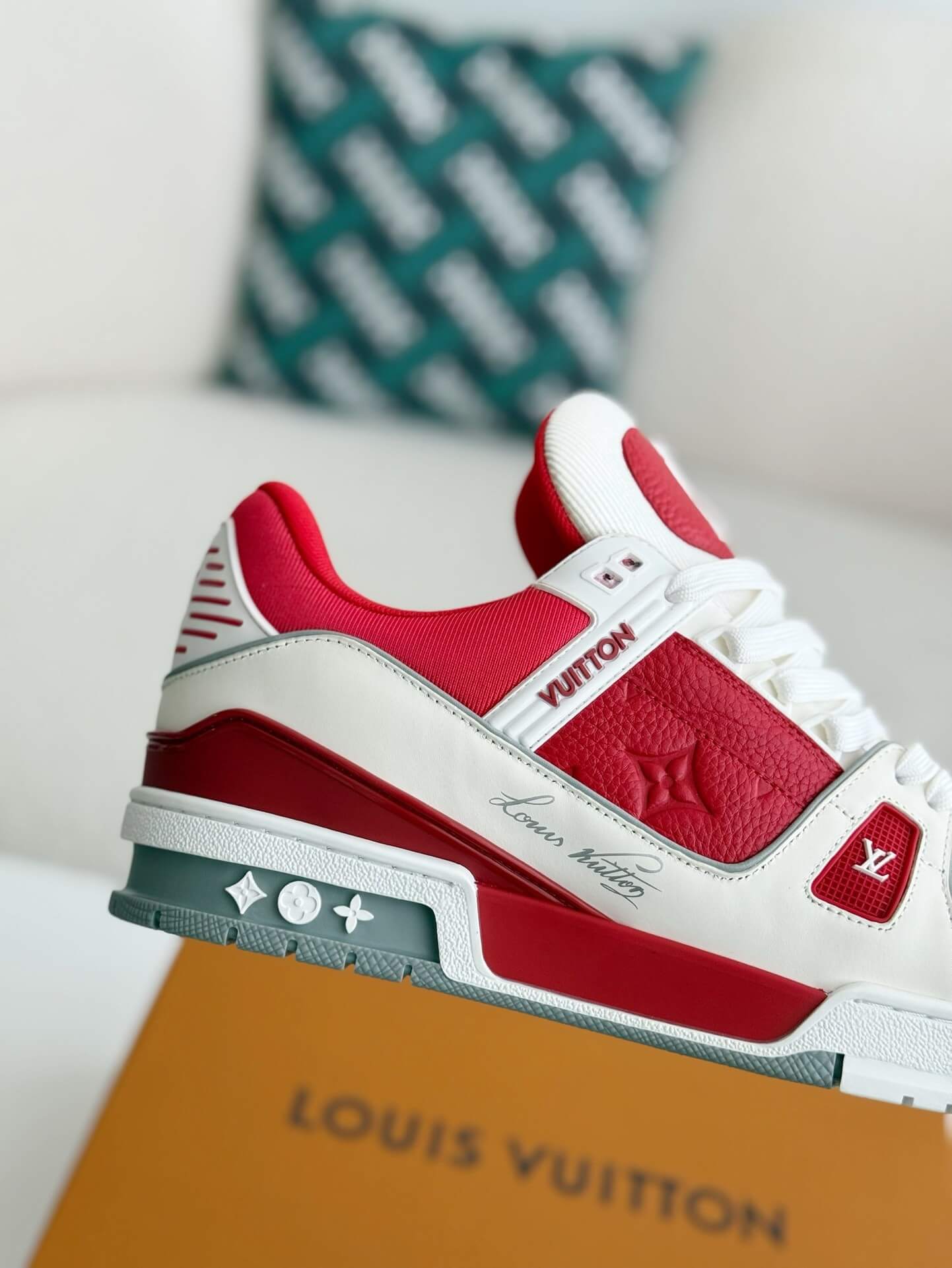 Louis Vuitton LV Trainer Bold Red White Sneaker