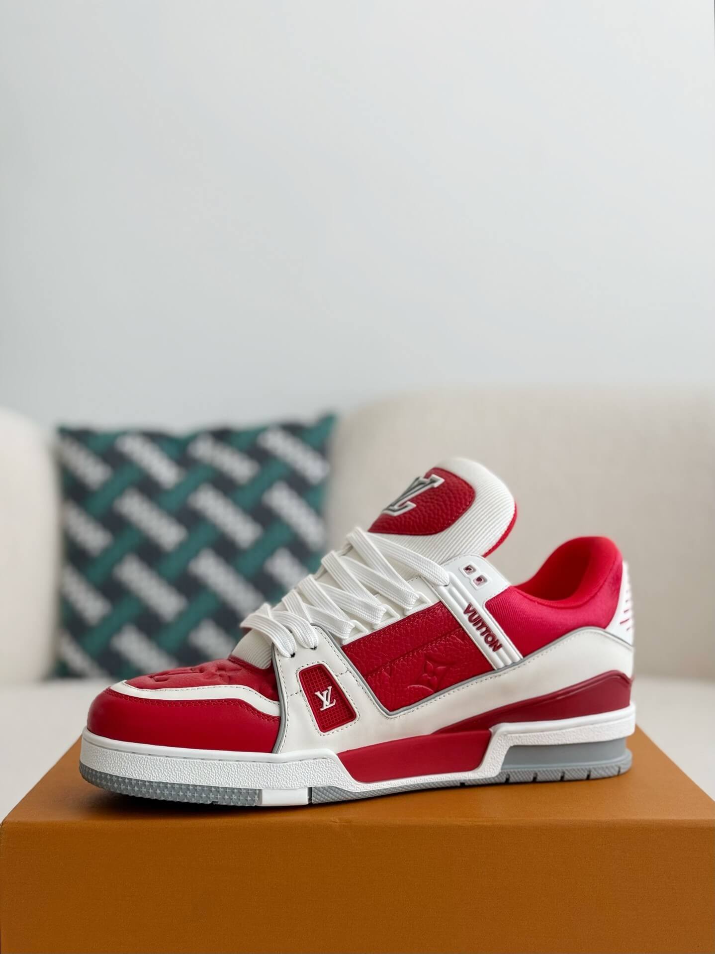 Louis Vuitton LV Trainer Bold Red White Sneaker