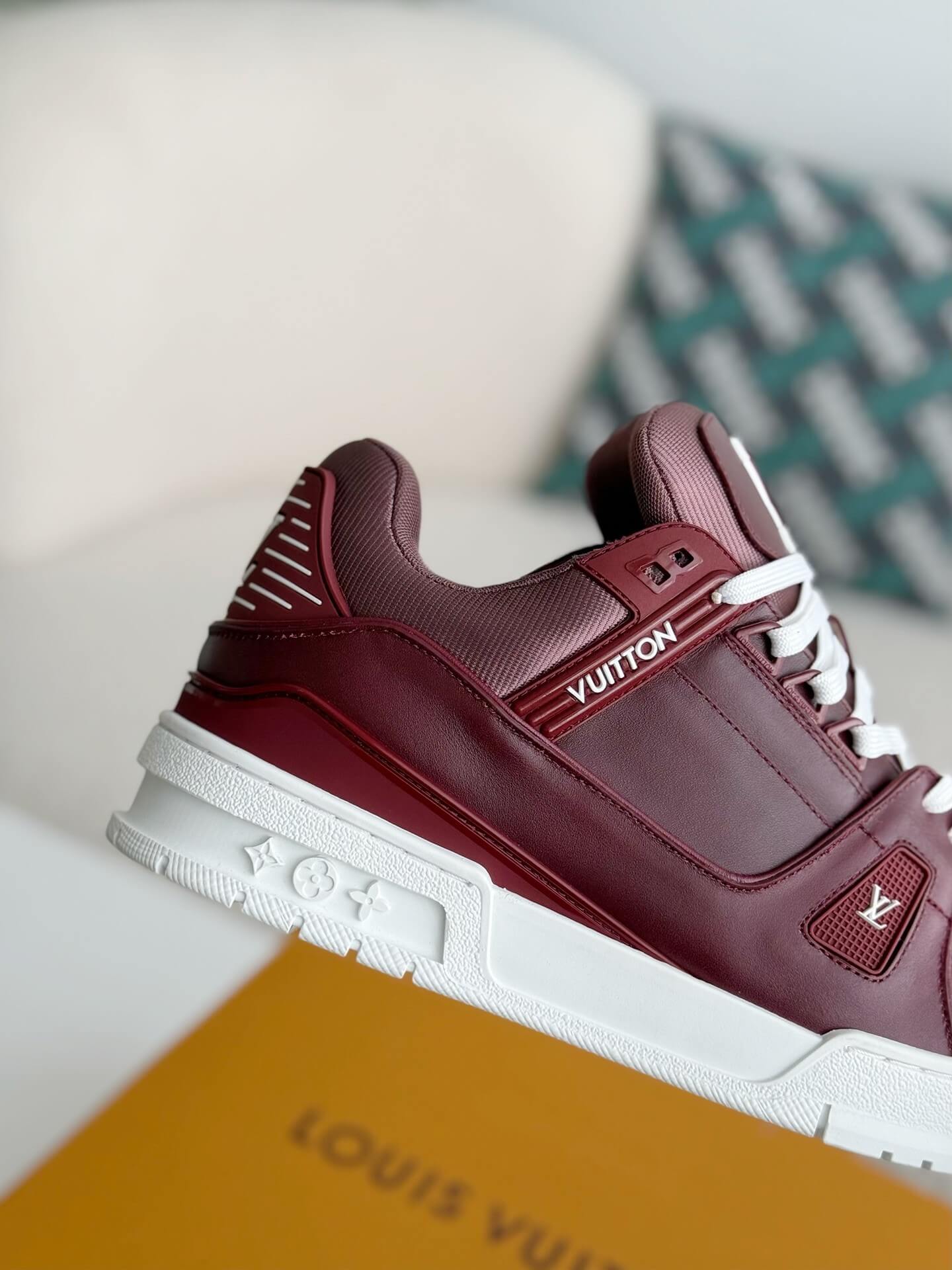 Louis Vuitton LV Trainer Bordeaux Red Sneaker